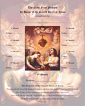First Friday Devotion Certificate - Sacred Heart & Adoring Angels
